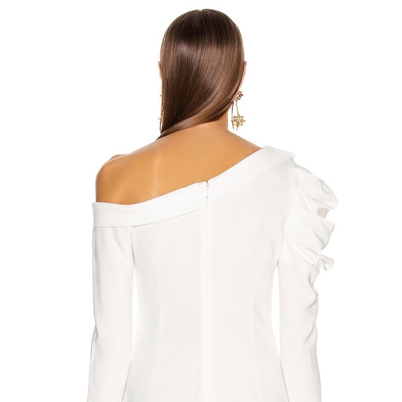 Cushnie et Ochs Navy One-Shoulder Gathered Sleeved Top NWT - Picture 4 of 15